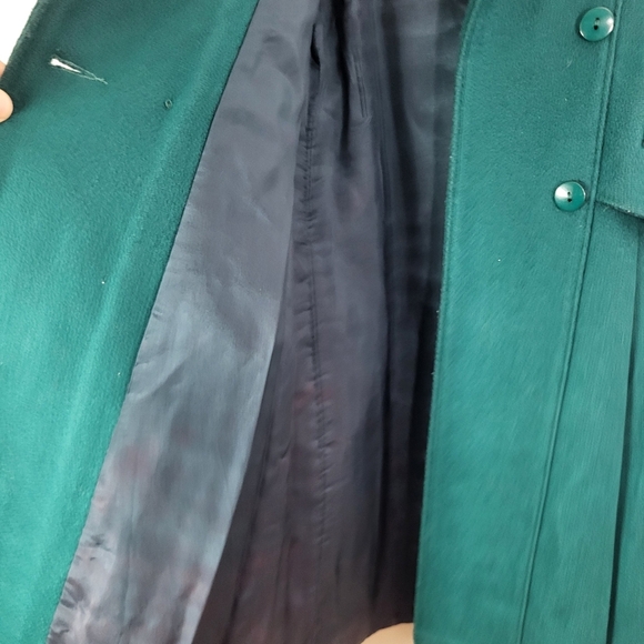 Rothschild Girls Teal Coat with Black Collar Vintage Retro SZ 6X - Picture 5 of 10